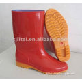 Red farming boots for women